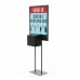 FixtureDisplays® Poster Stand Social Distancing Signage with Donation Charity Fundraising Box 11063+2X10073+10918-BLACK